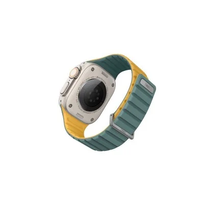 Uniq Revix Evo Reversible Magnetic Apple Watch Strap 49/45/44/42Mm - Viridian (Viridian Green/Burnt Yellow)